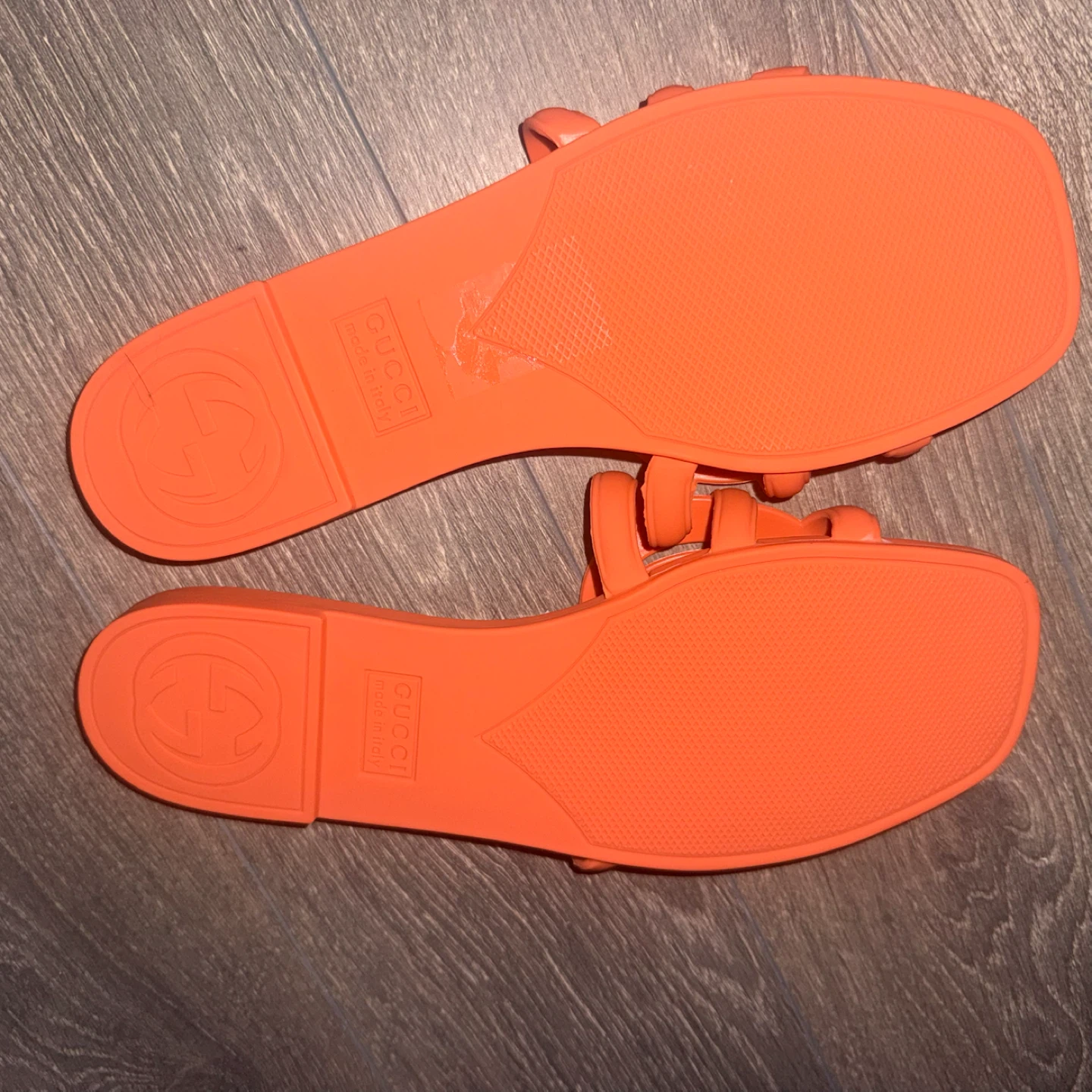 Authentic Orange Gucci Slides - photo 3