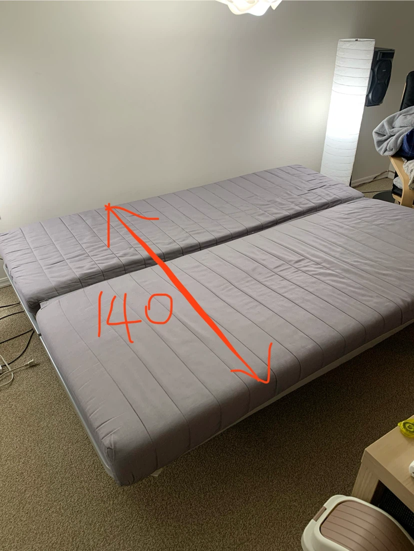 IKEA Sofa Bed with Storage - photo 4