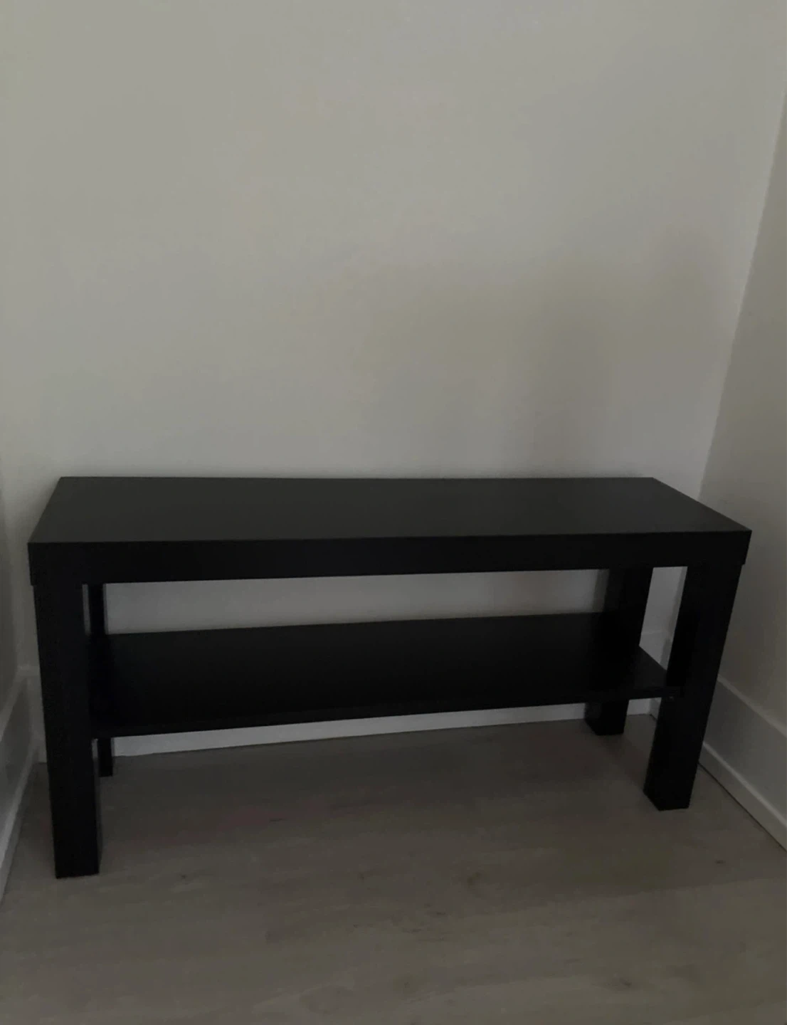Black Console Table with Shelf