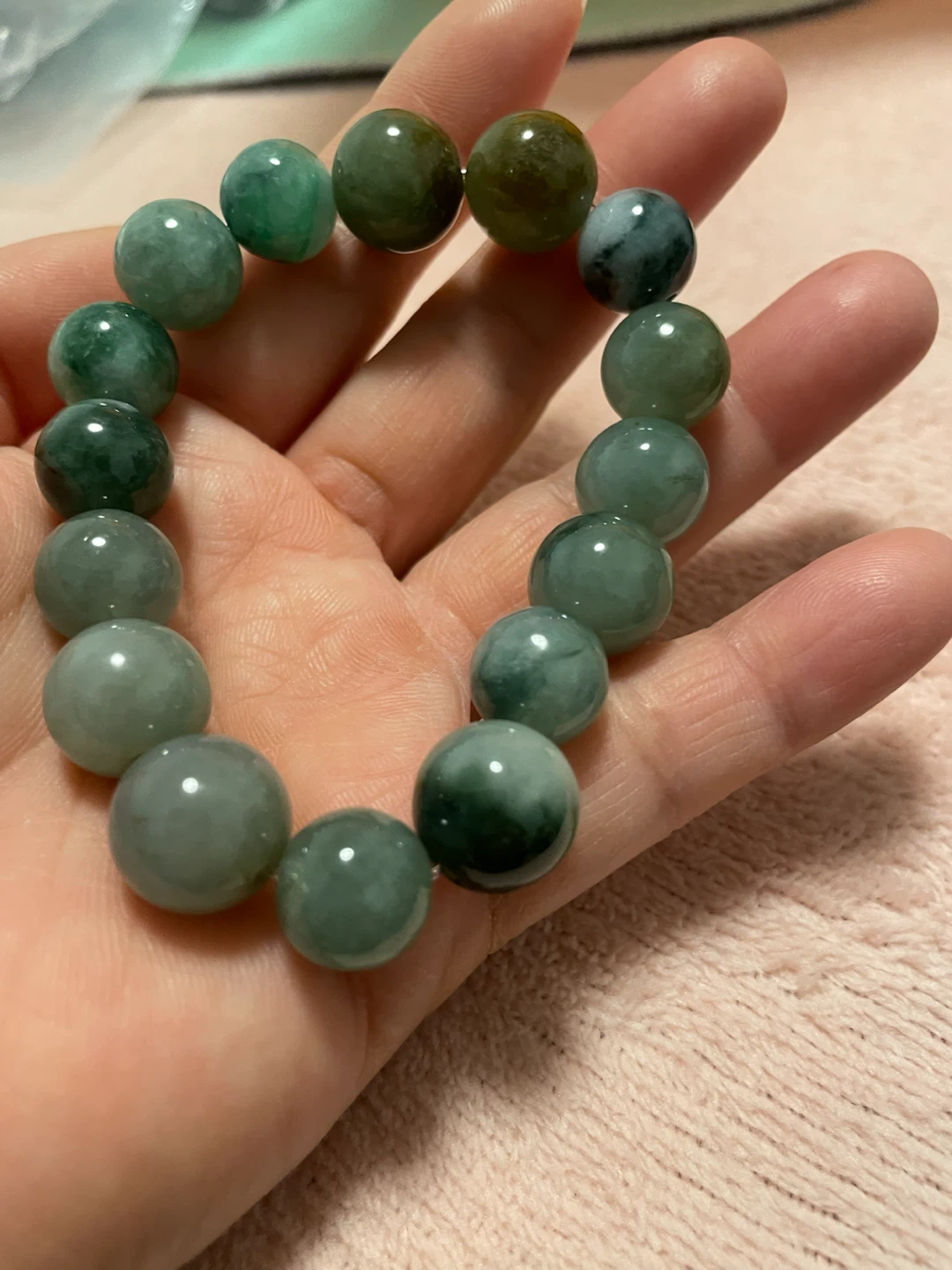 Green Jade Beaded Bracelet - photo 3