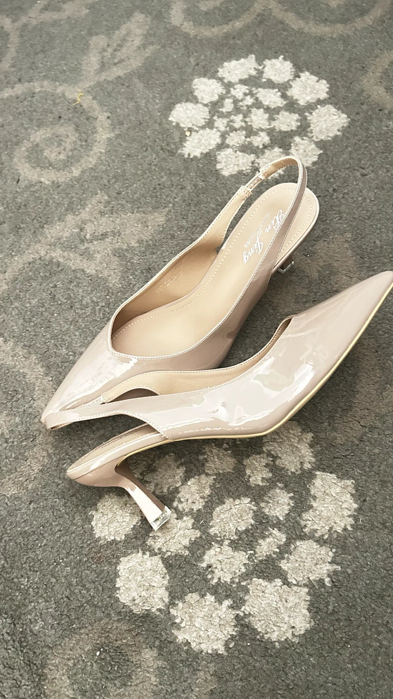 Talons noirs style slingback pointus - photo 3