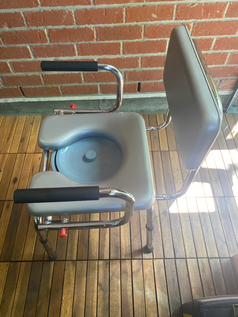 Commode Chair with Padded Seat and Arms - photo 2