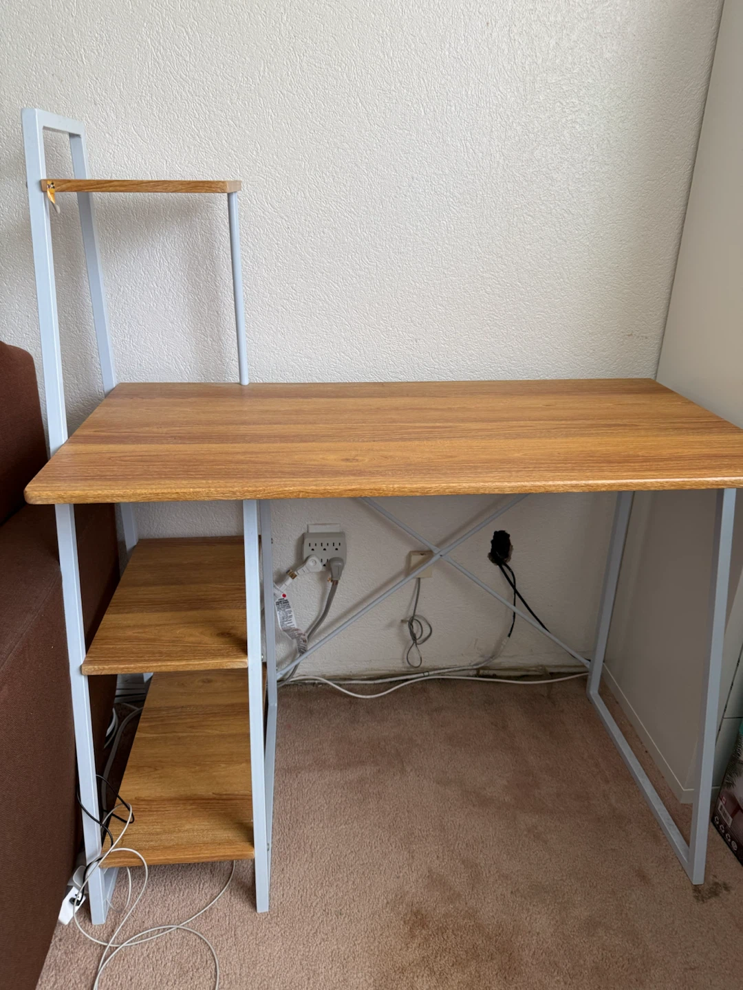 Wooden Desk with Shelves - photo 2