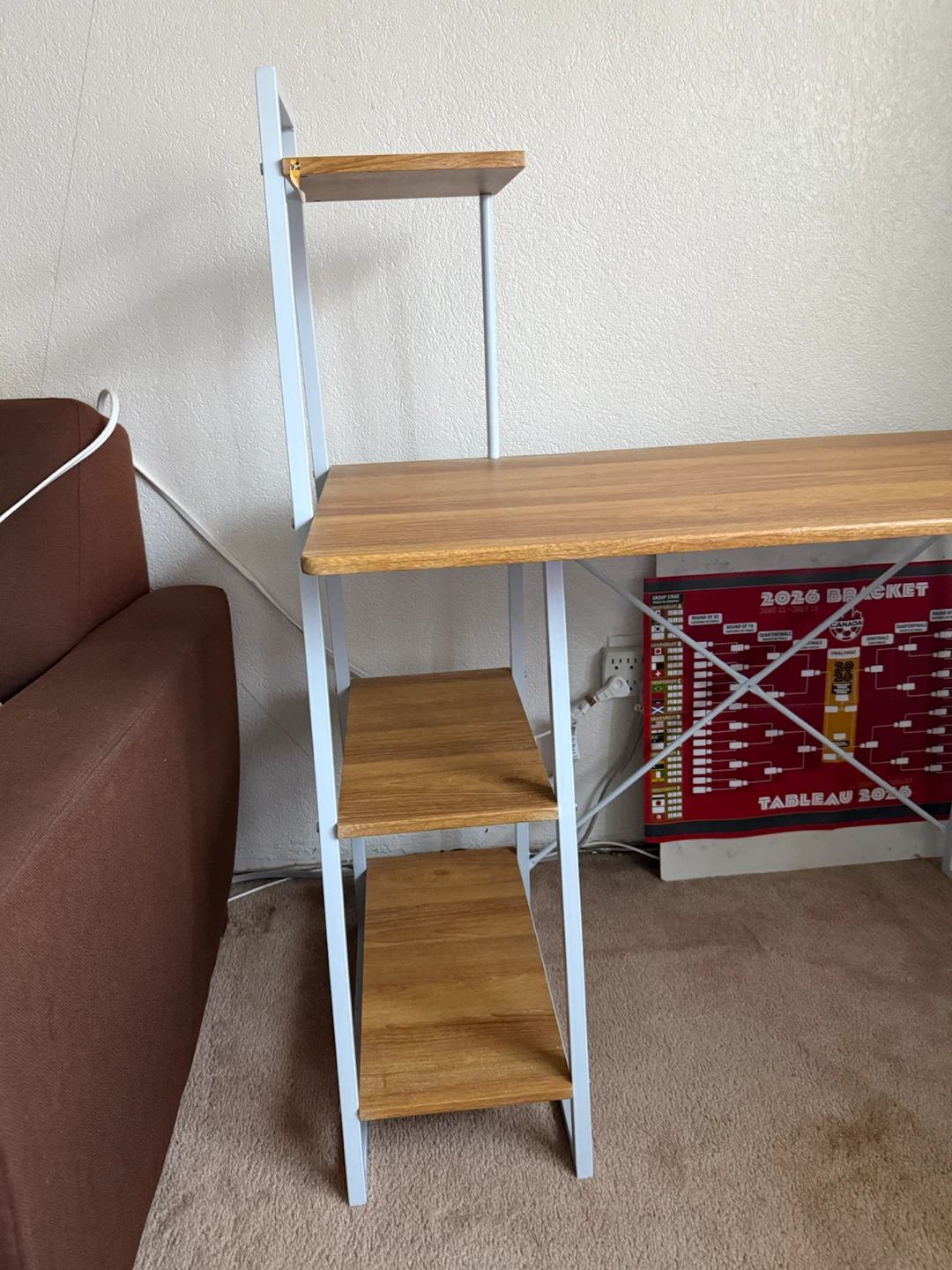 Wooden Desk with Shelves - photo 4