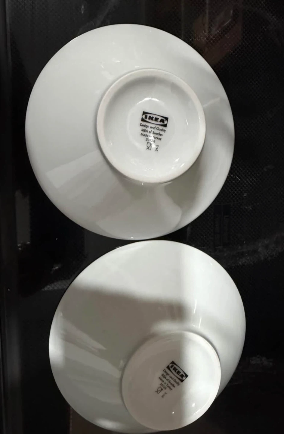 IKEA White Ceramic Bowls Set of 2