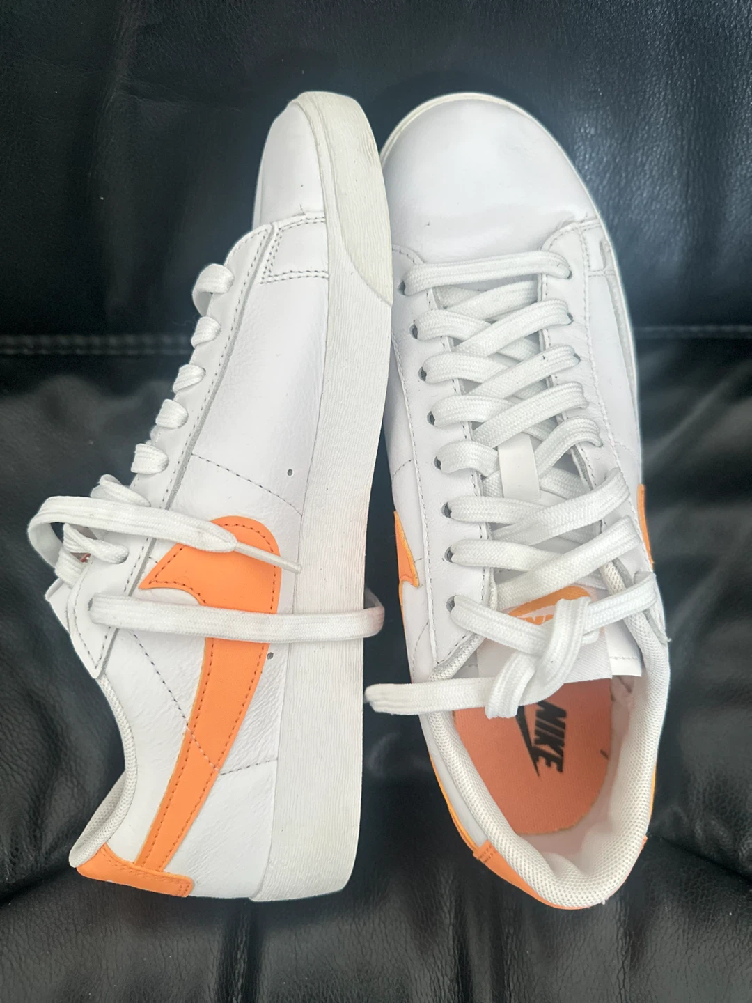 Nike Blazer Low White Orange Sneakers