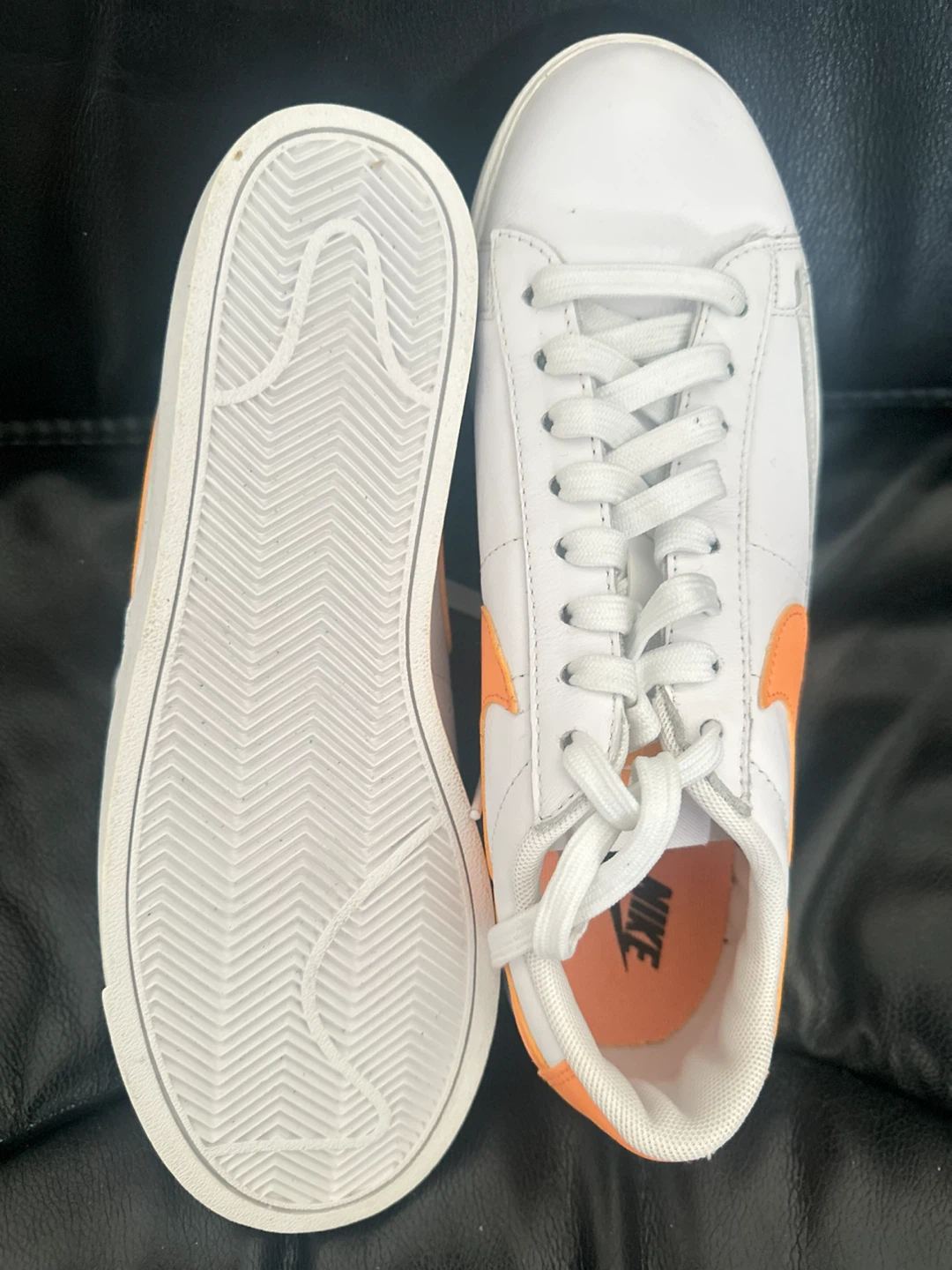 Nike Blazer Low White Orange Sneakers - photo 2