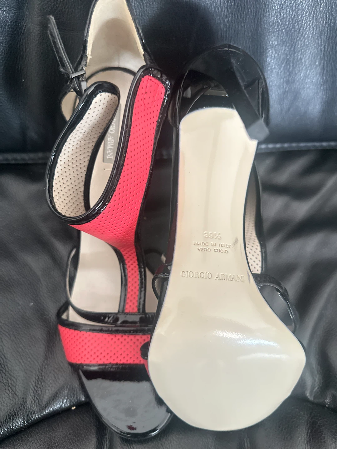 Giorgio Armani Heels - Black & Red Patent Leather - photo 2