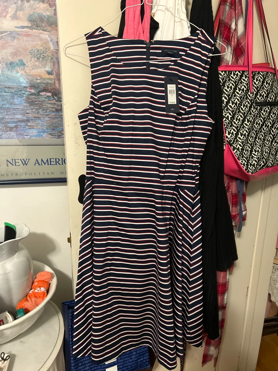 Tommy Hilfiger Striped Fit & Flare Dress