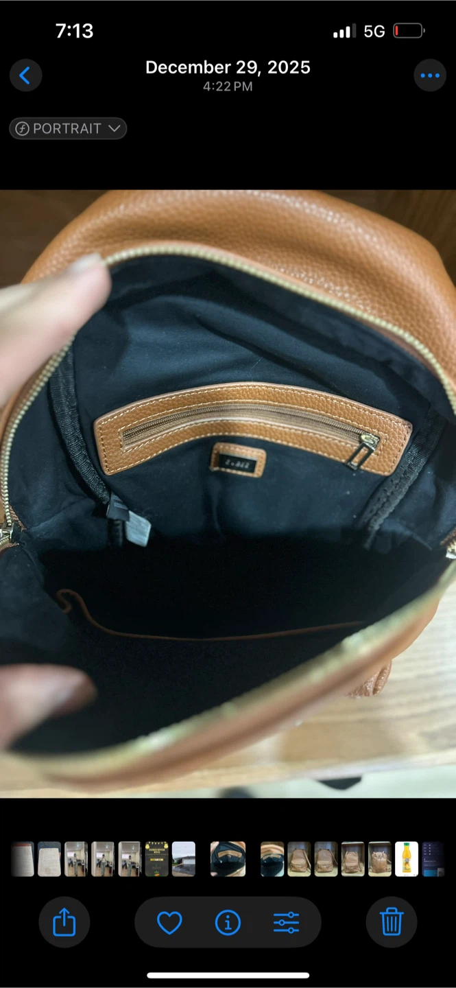 Guess Brown Faux Leather Backpack - photo 4