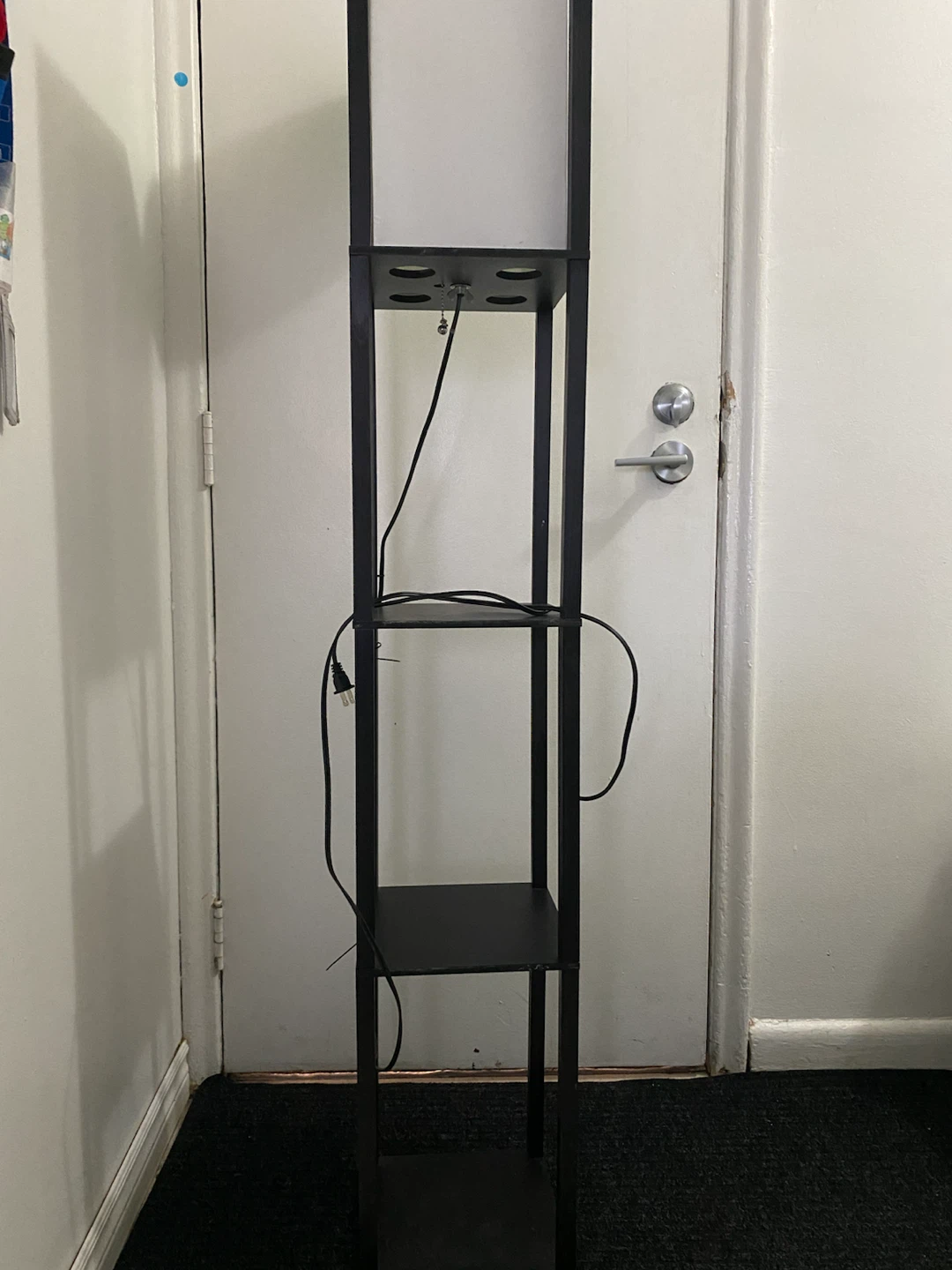 Black Floor Lamp with Shelves - photo 4