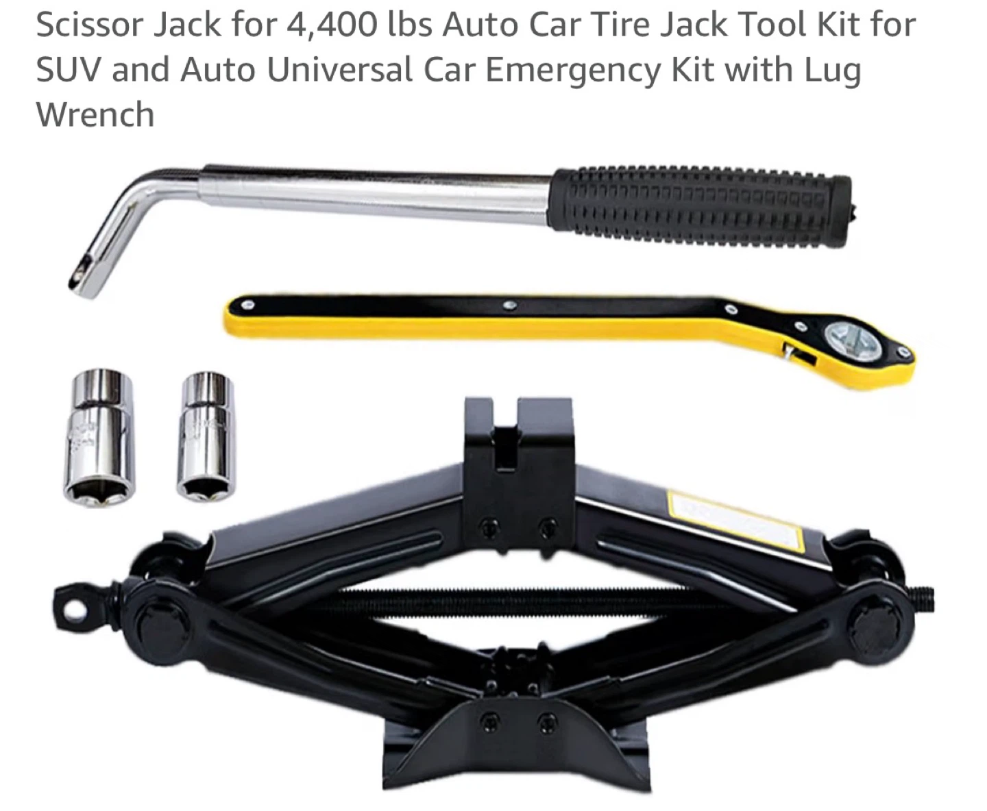 Scissor Jack and Tire Tool Kit for 4,400 lbs Capacity
