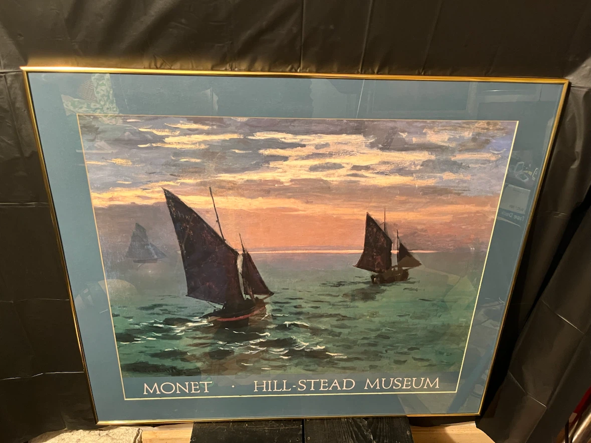 MONET • HIlL-STEAD MUSEUM • “Fishing Boats At Sea”,1868 print