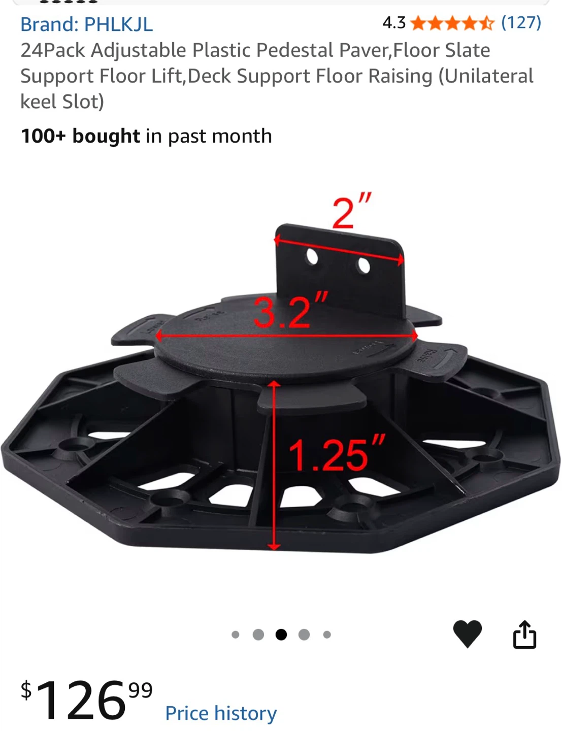 Adjustable Plastic Pedestal Pavers - 23Pack - photo 5