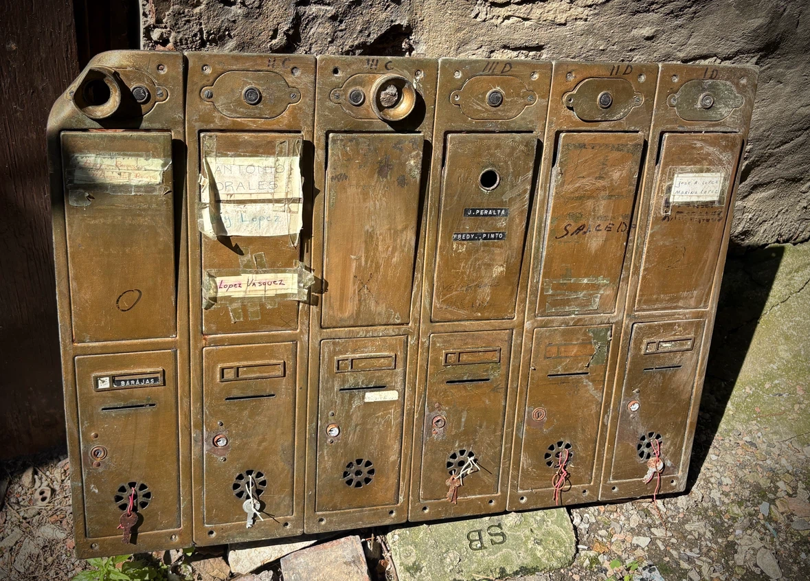 Antique Solid Brass Apartment building Mailbox