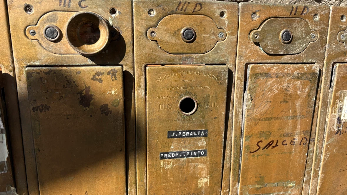 Antique Solid Brass Apartment building Mailbox - photo 2