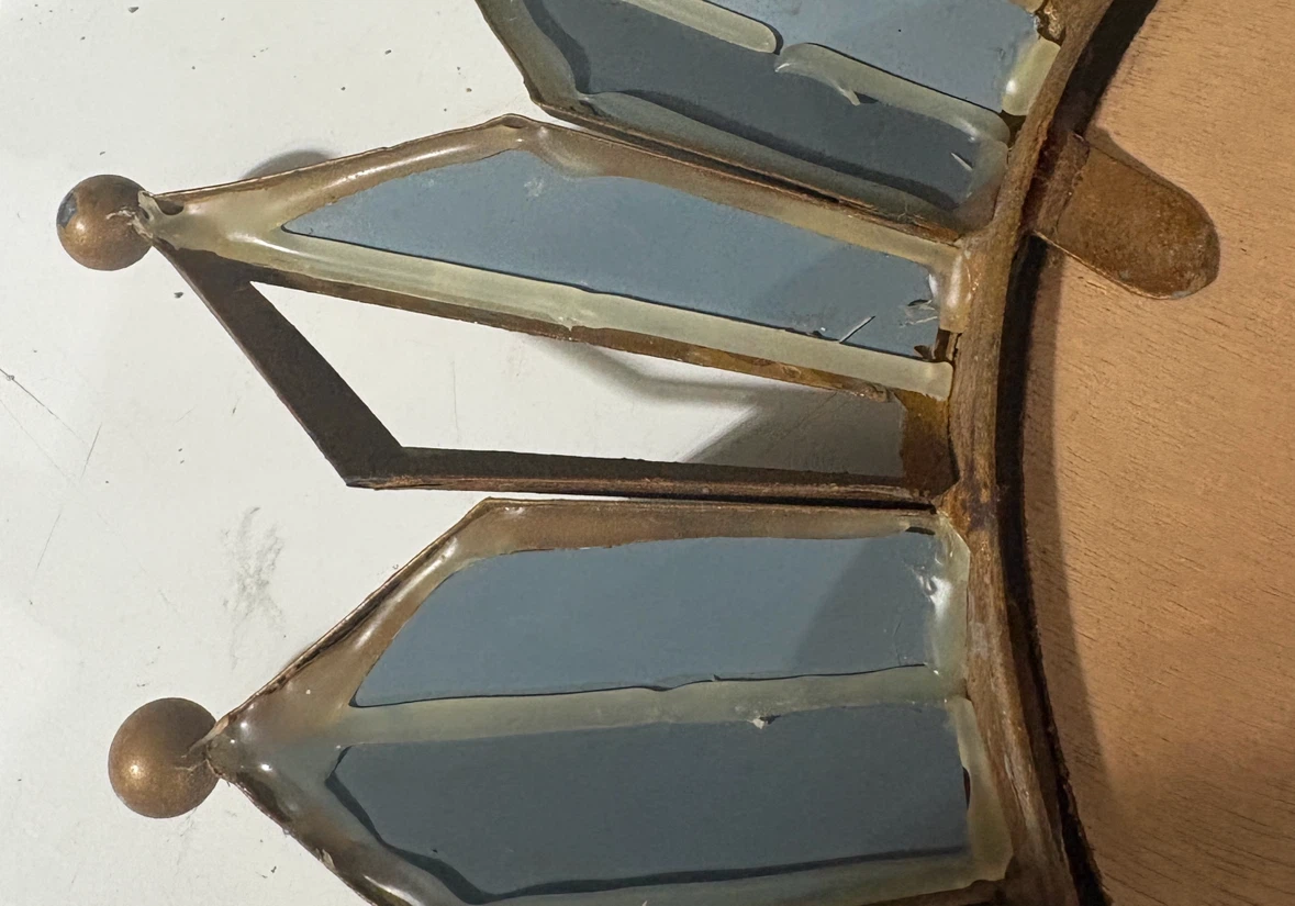 vintage Hollywood Regency style sunburst mirror - photo 5