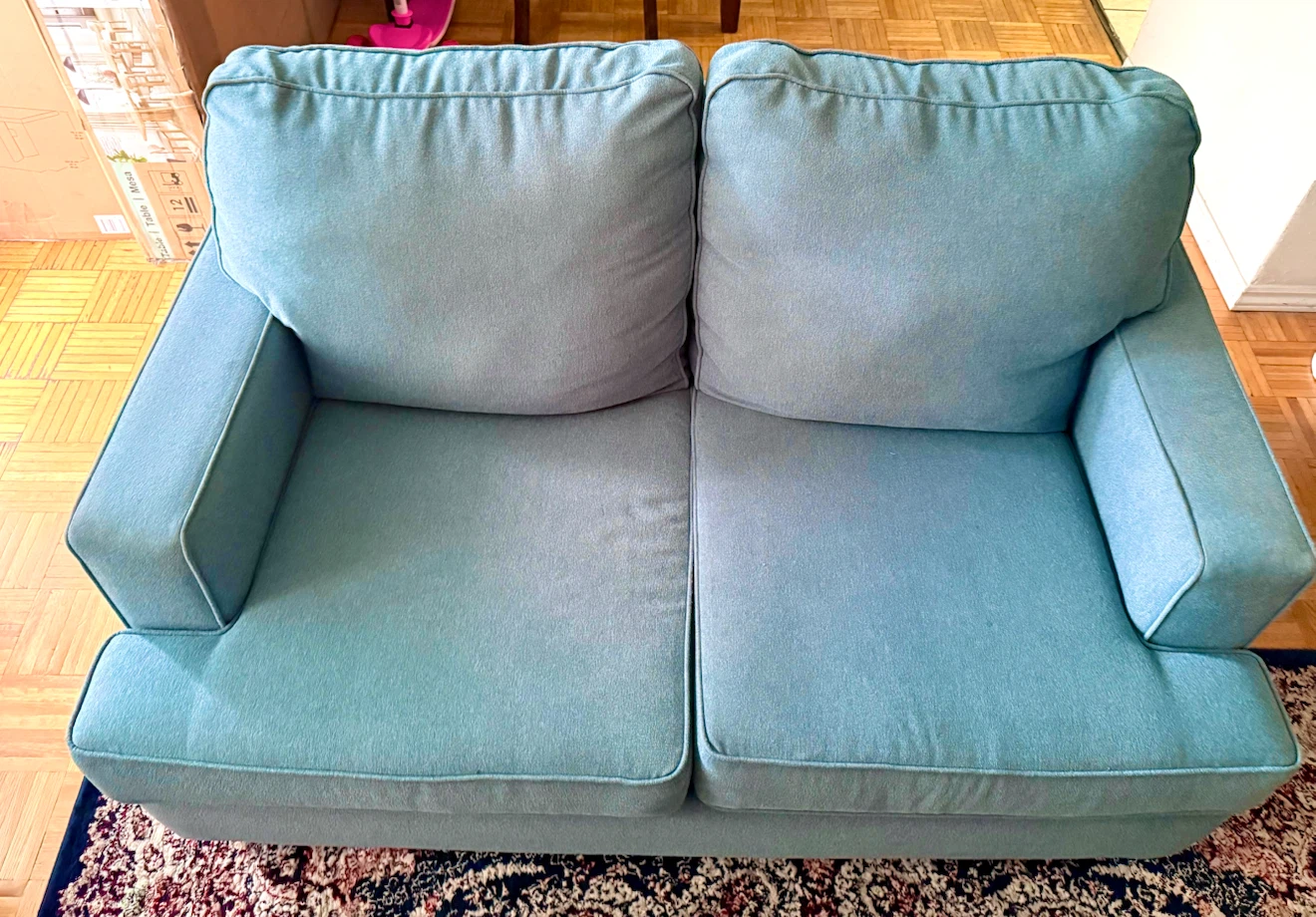 Blue Fabric Sofa & Loveseat - photo 2