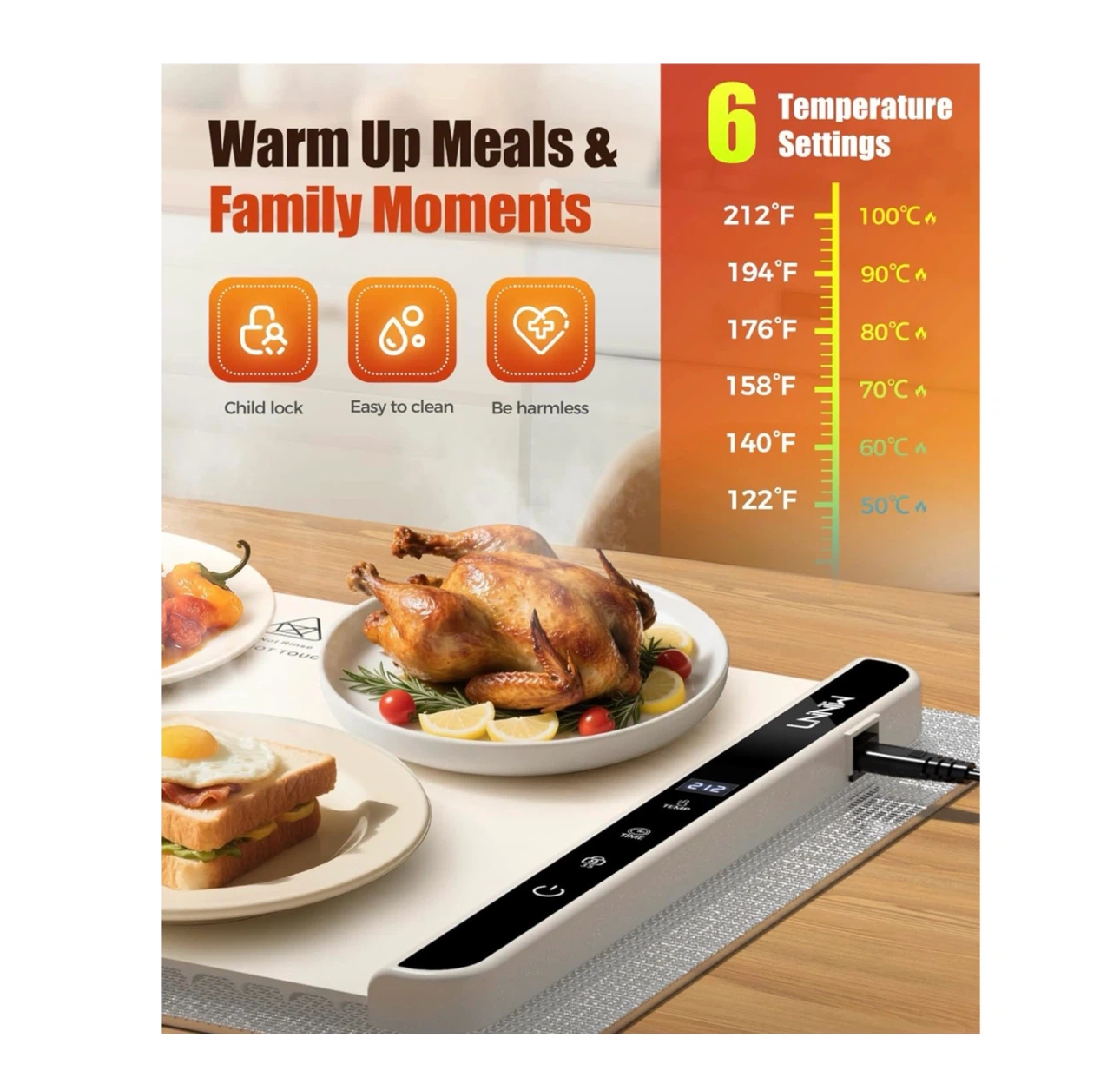 Brand new Food Warming Mat with Heat-Resistant Pad - photo 4