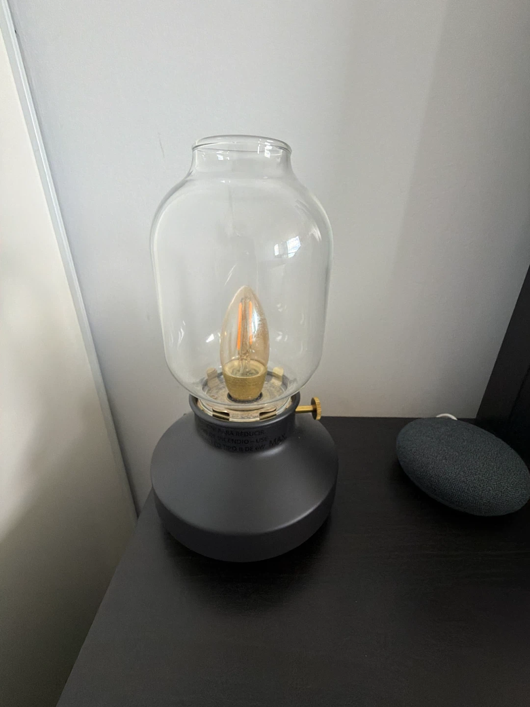 Decorative Table Lamp with Glass Shade