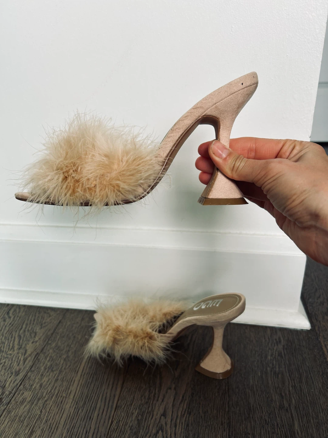 EGO Feather Heeled Mules - Tan - photo 2