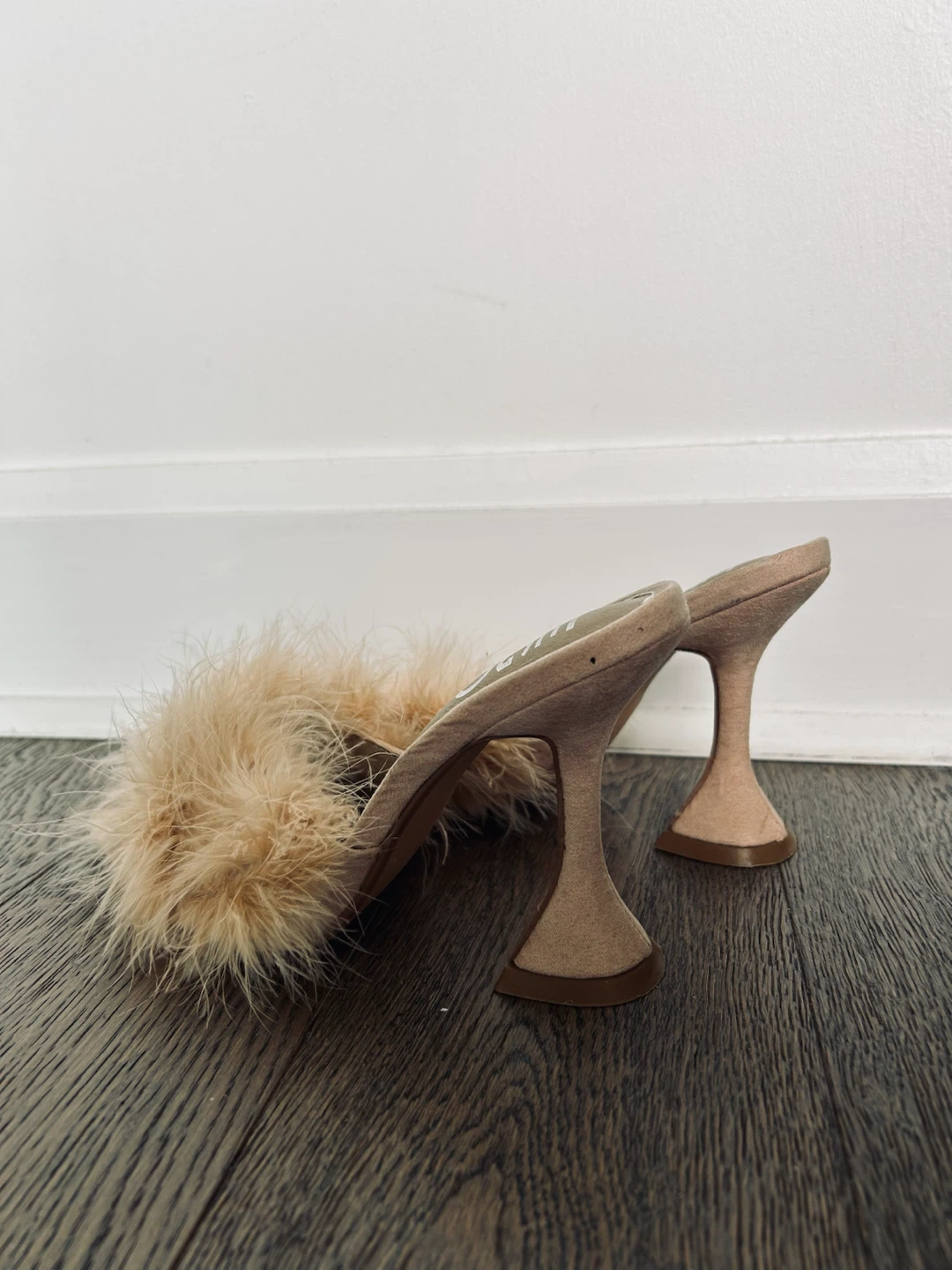 EGO Feather Heeled Mules - Tan - photo 5