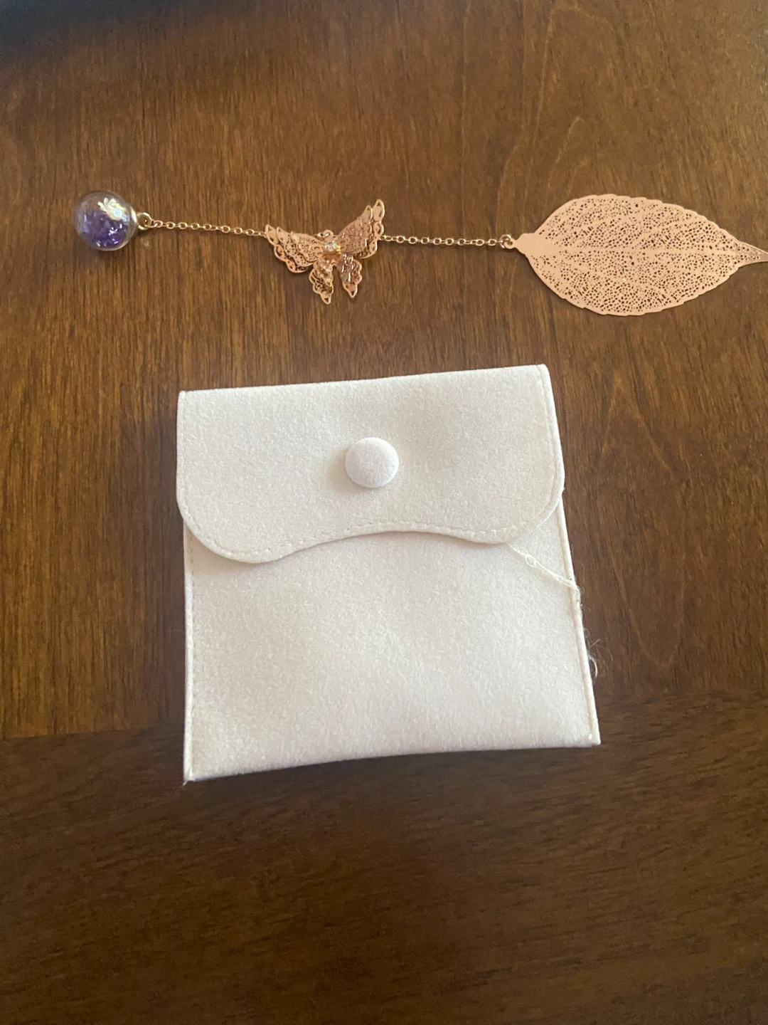 Butterfly and Leaf Metal Bookmark - photo 2