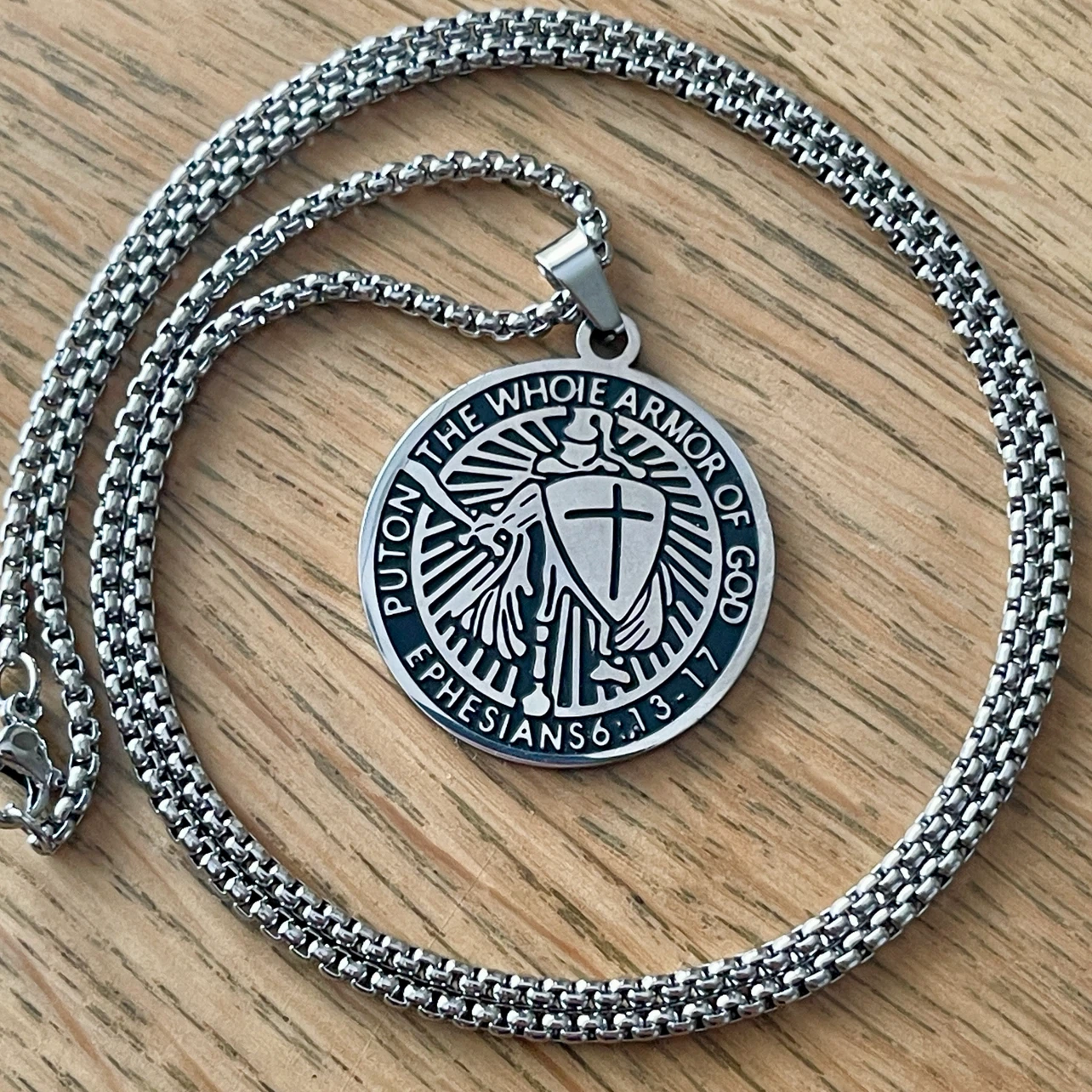Armor of God stainless steel necklace - photo 2