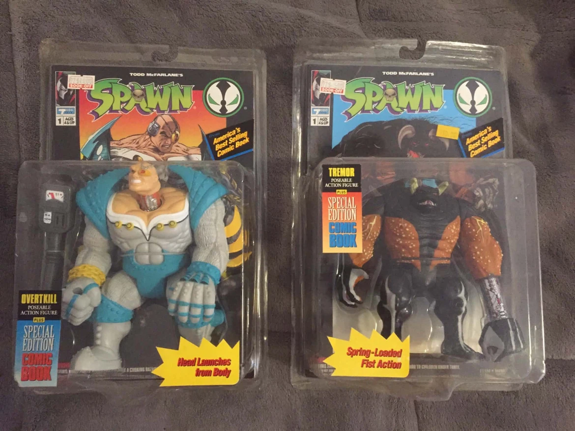 Spawn Overtkill & Tremor Action Figures with Comic Books