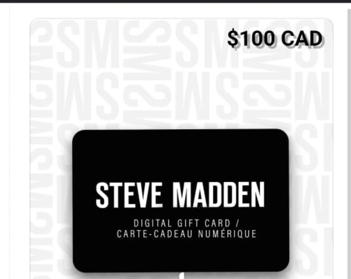 $100 CAD Steve Madden Digital Gift Card