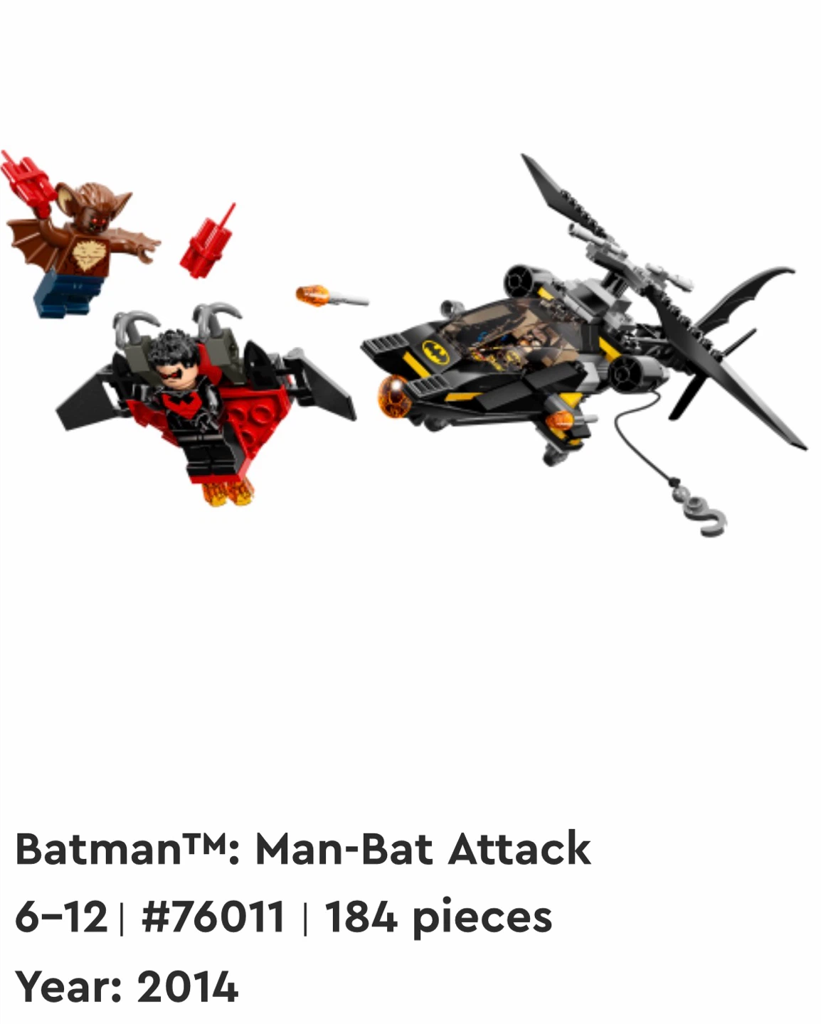 LEGO - Bat Man Man-Bat Attack #76011 - 100% complete - photo 2