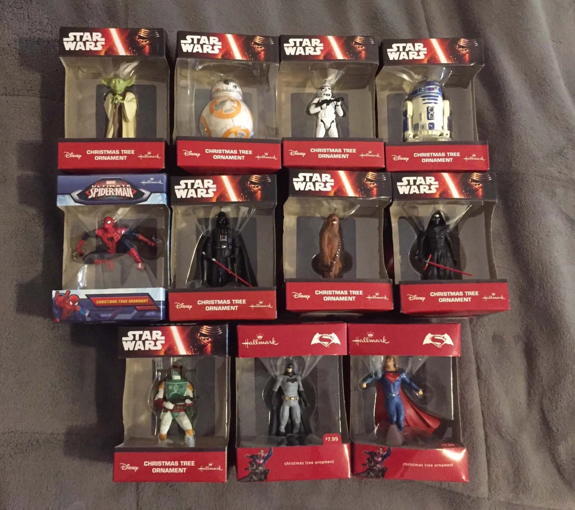 Hallmark Star Wars & Spider-Man Christmas Tree Ornaments