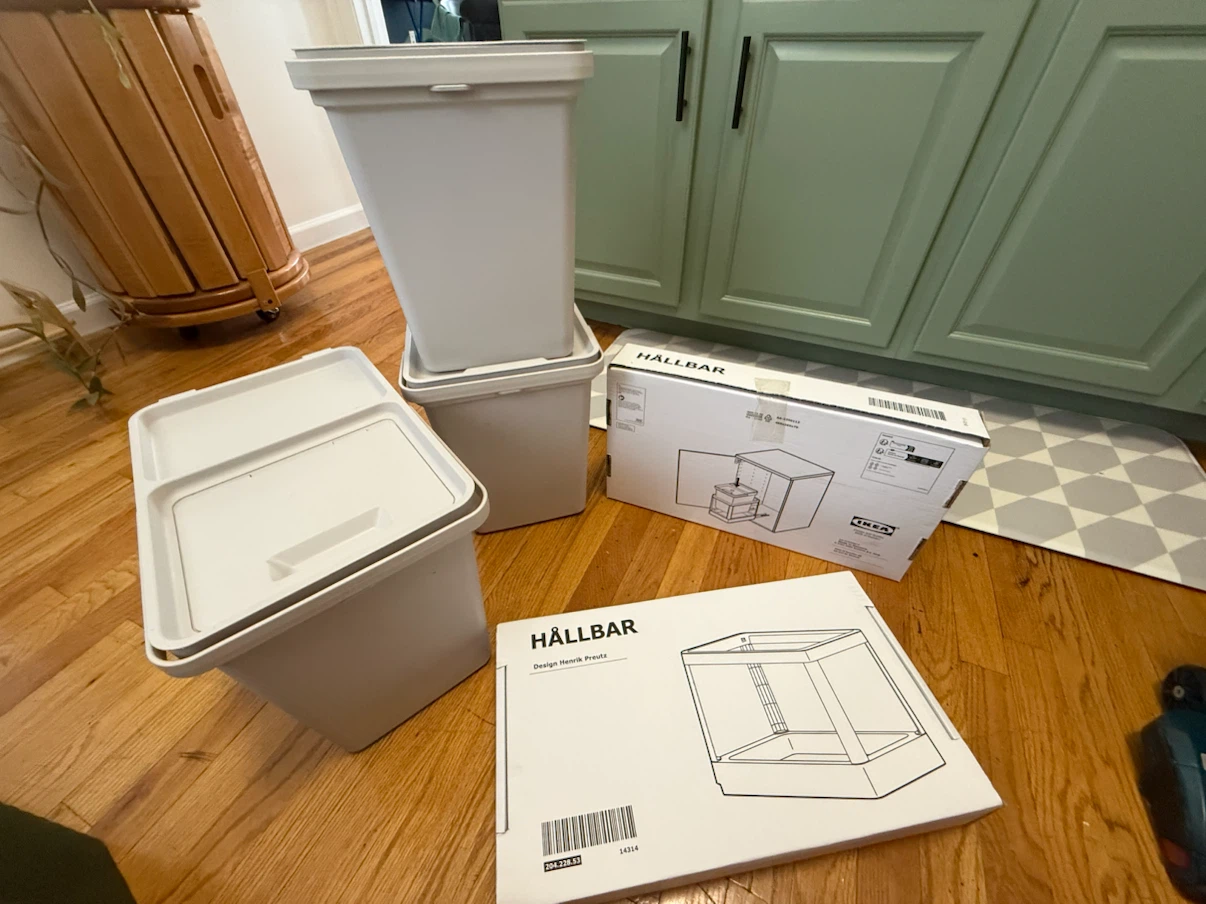 IKEA Hållbar Waste Bins with Lids