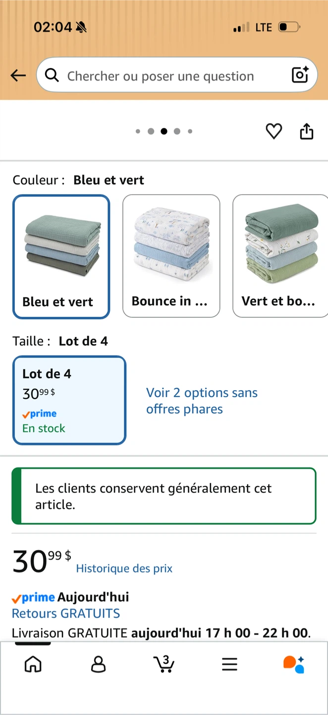 Carrés de mousseline douces pour bébé - photo 3