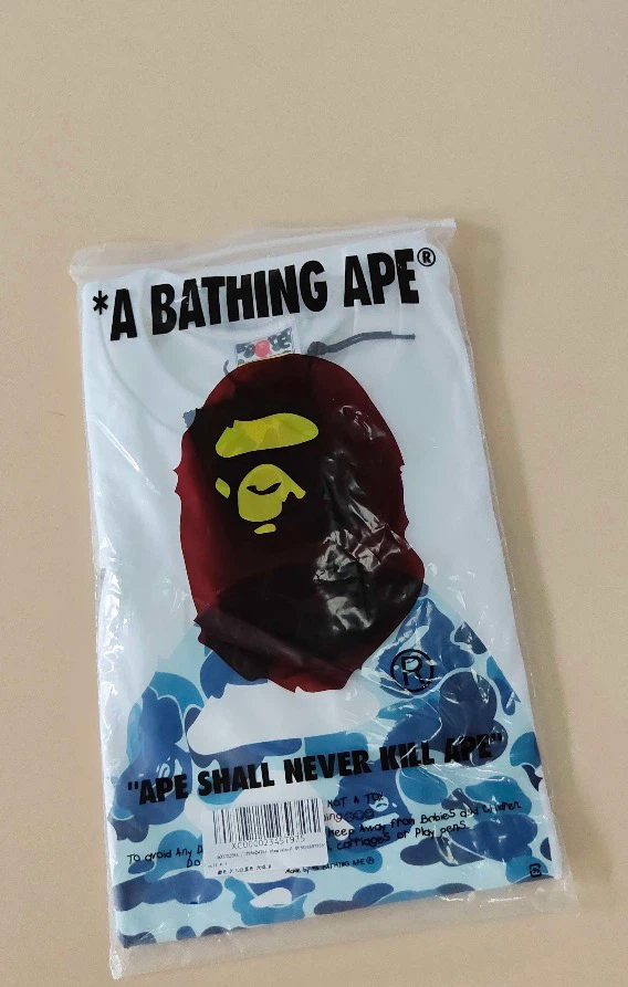A Bathing Ape T-Shirt - White, Blue Camo