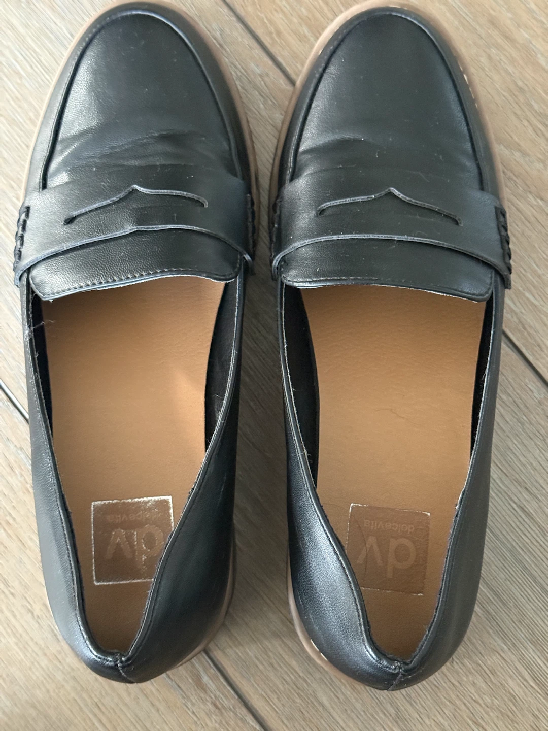 Dolce Vita Black Leather Loafers