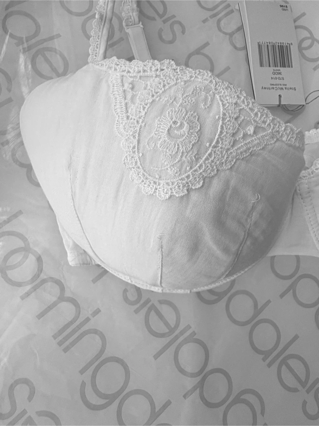 Stella McCartney White Lace Trim Bra - photo 2