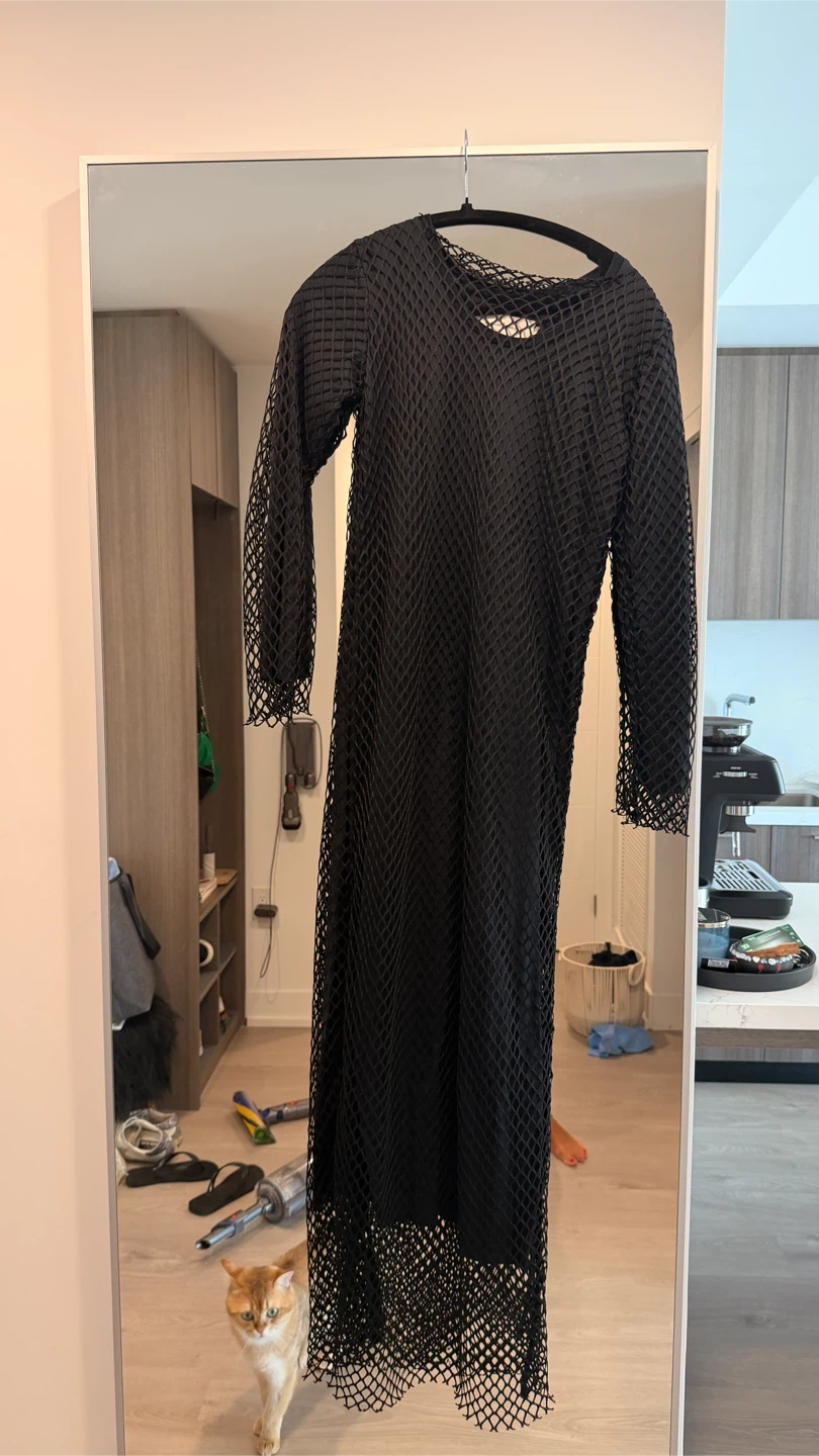Marques Almeida Black Mesh Maxi Dress - photo 2