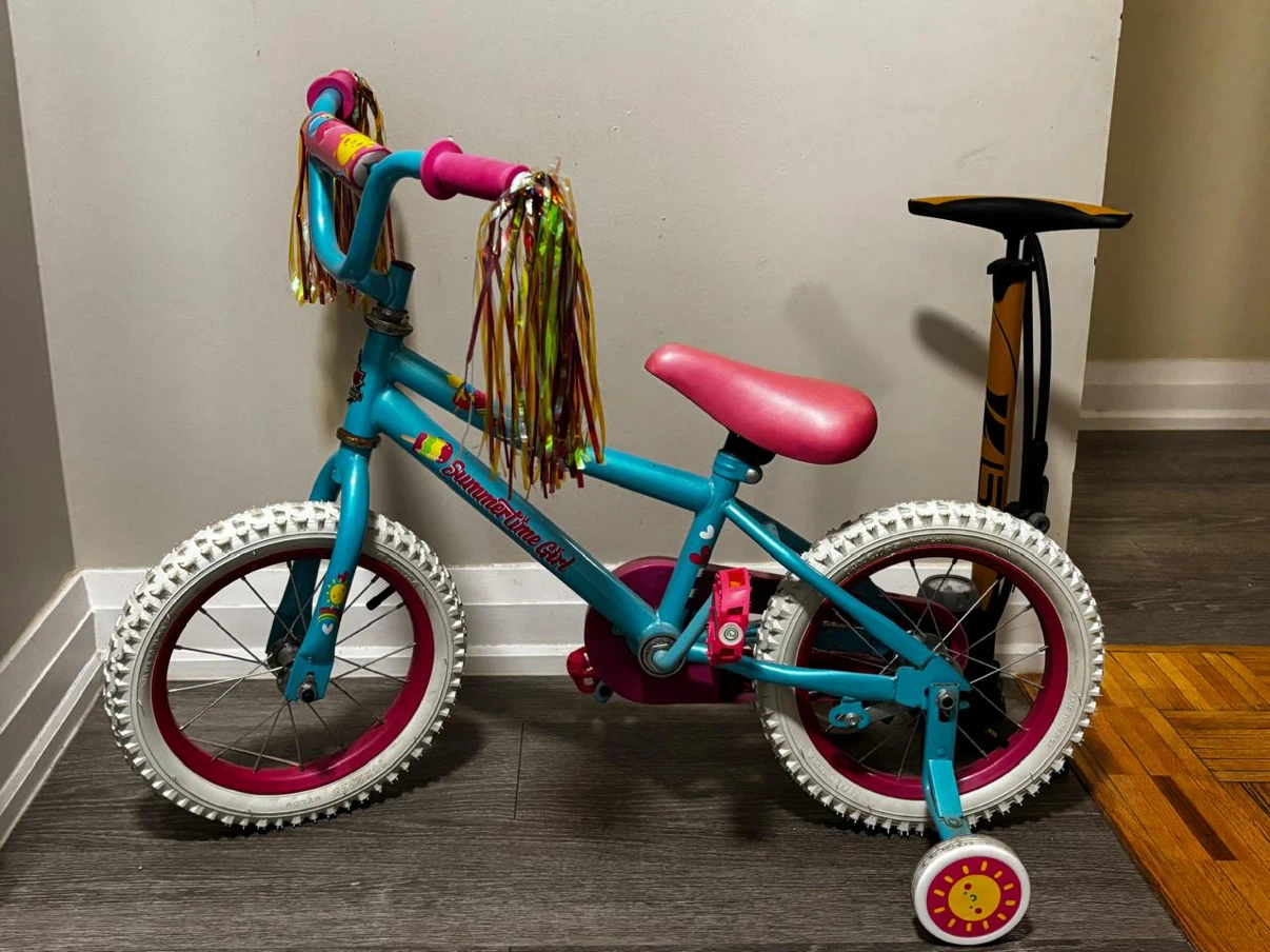 Kids Bike - Teal and Pink