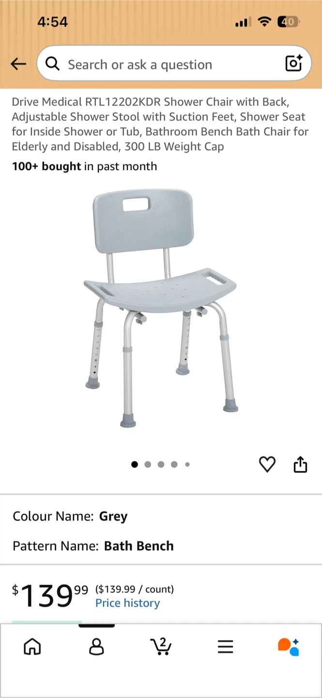 Shower Chair with Back