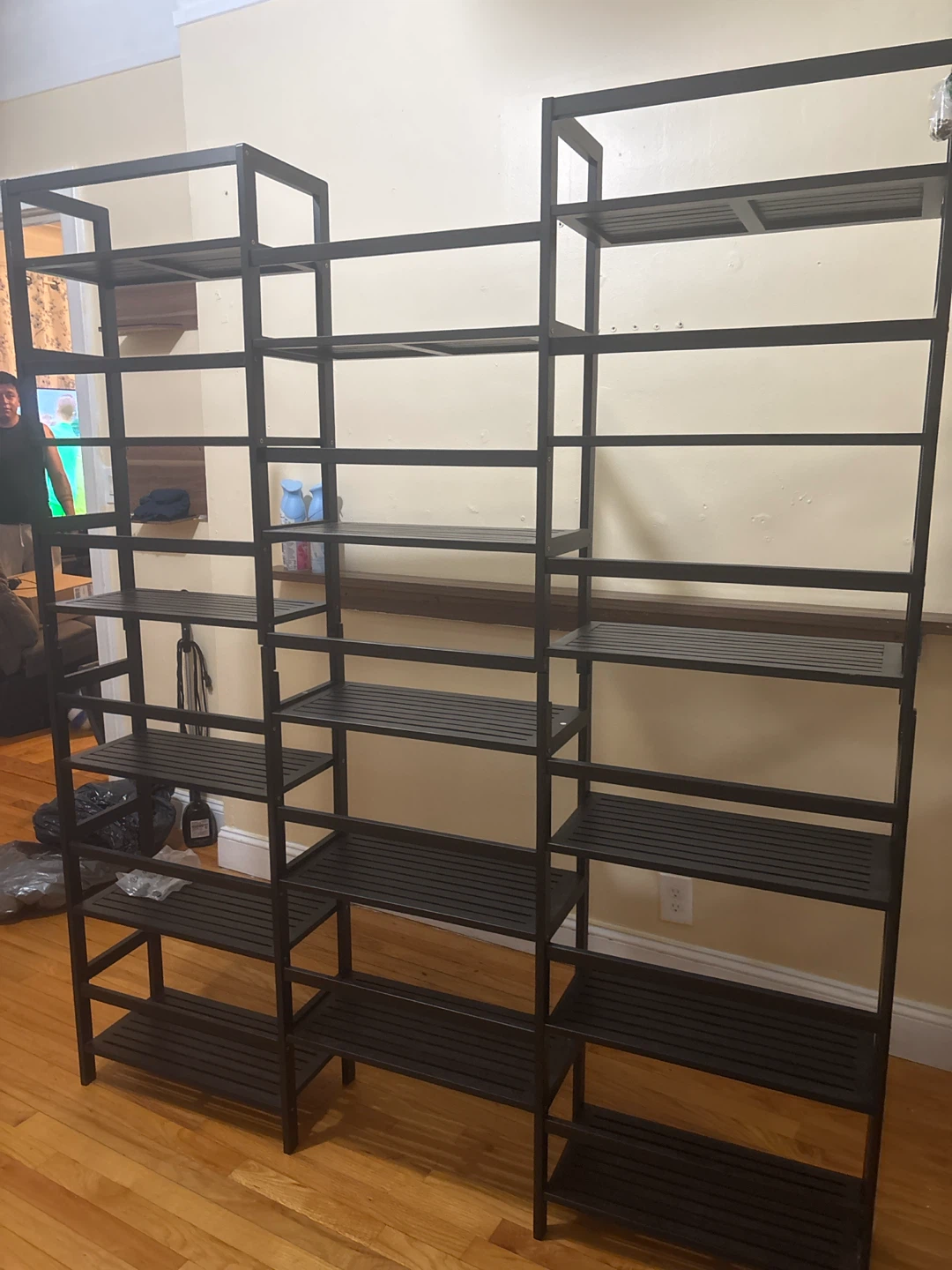 Black Metal Multi-Tiered Shelf Unit - photo 2
