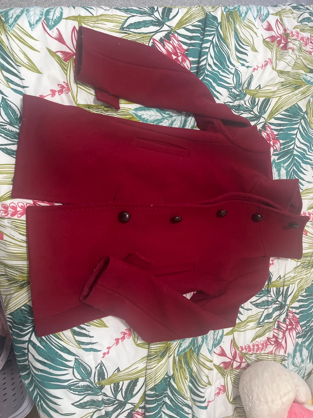 T. Babaton Wool & Cashmere Coat - Red, Size Small