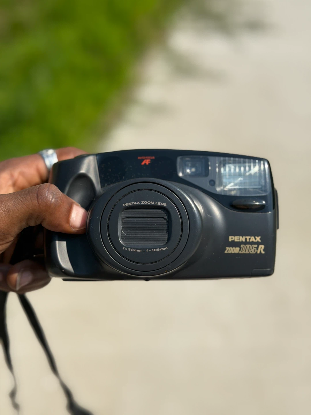Pentax Zoom 105-R 35mm Film Camera with Case