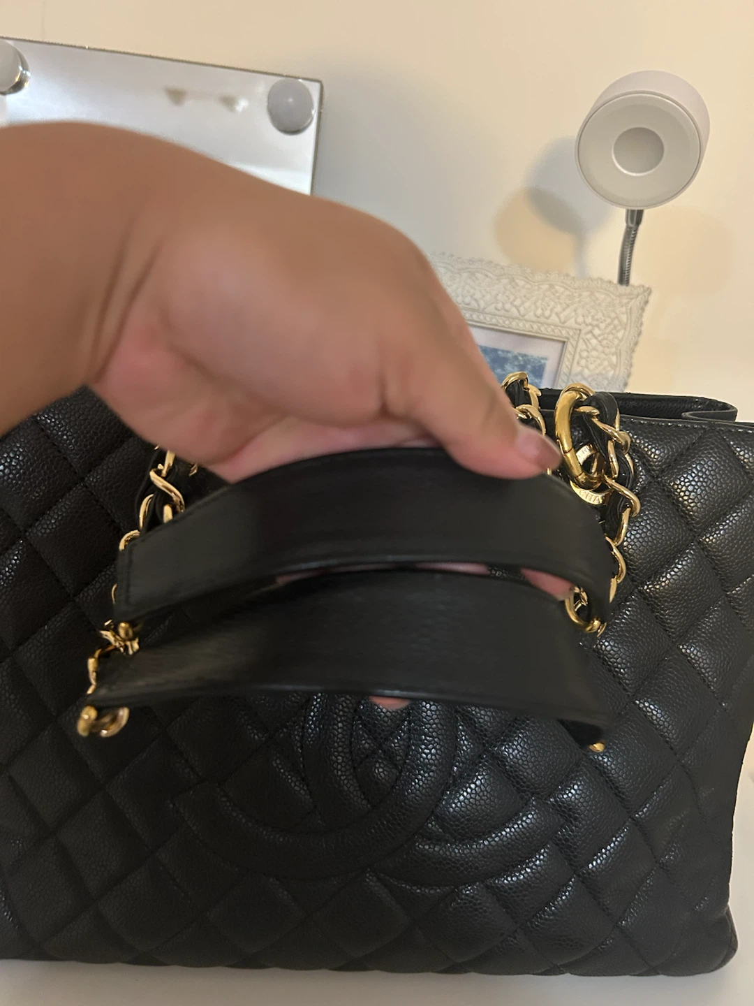 Chanel Black GST Leather Tote Bag - photo 2