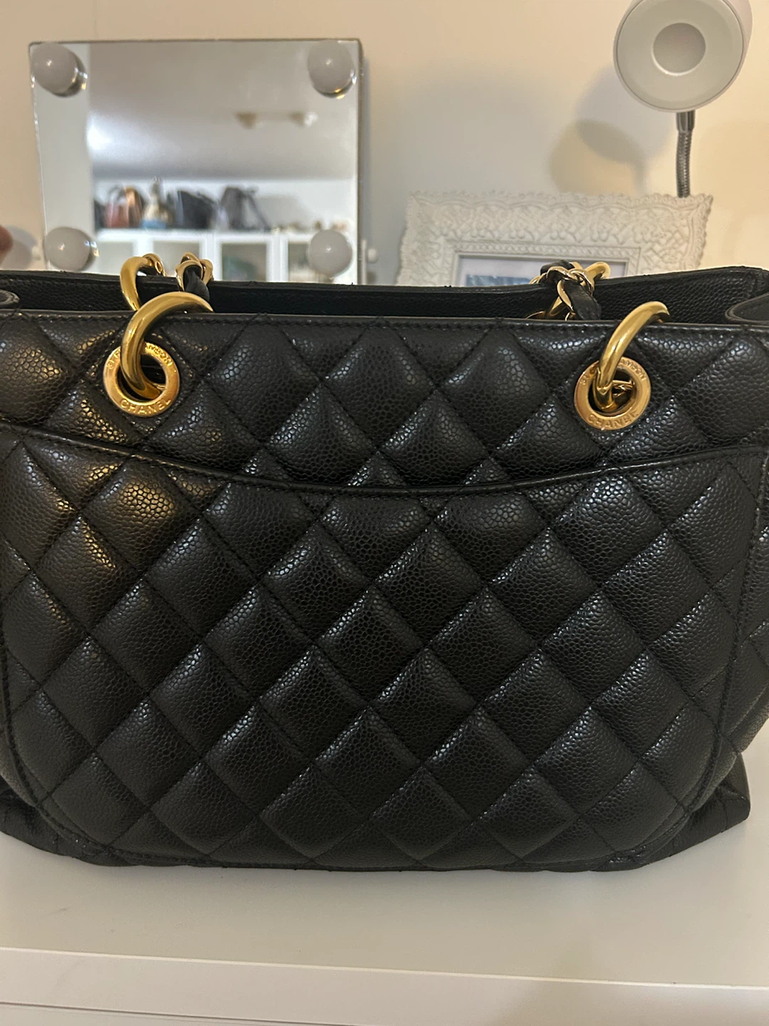 Chanel Black GST Leather Tote Bag - photo 4
