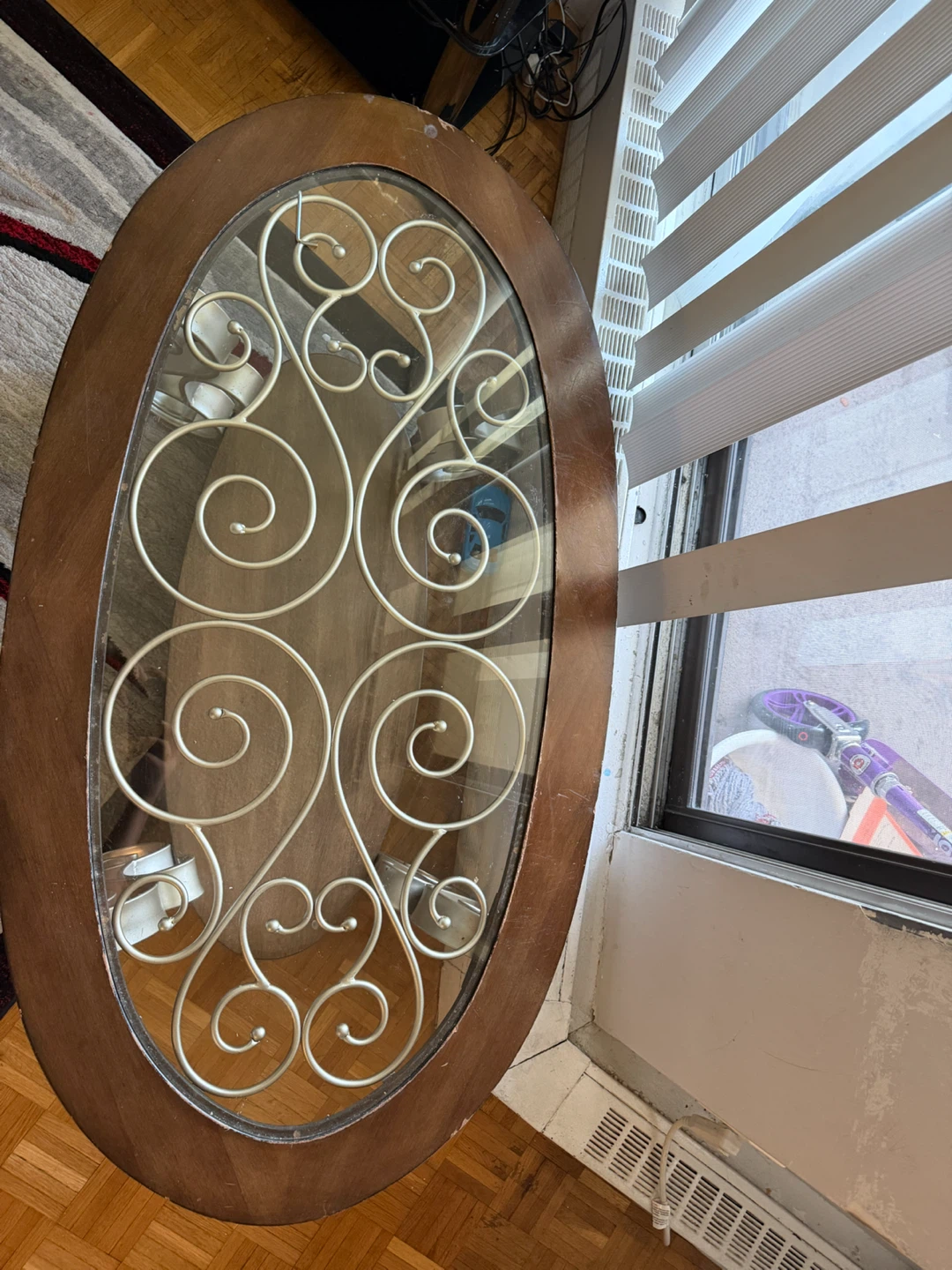 Round Accent Table with Glass Top - photo 2