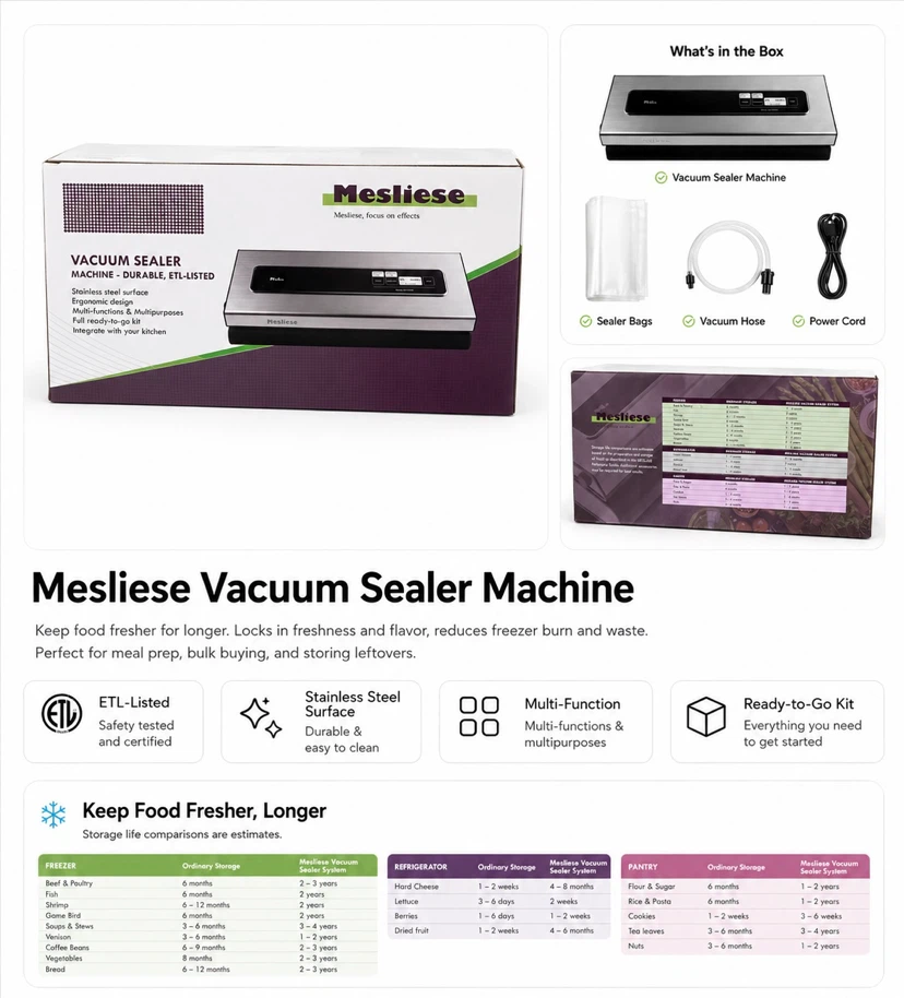 Mesliese Vacuum Sealer Machine