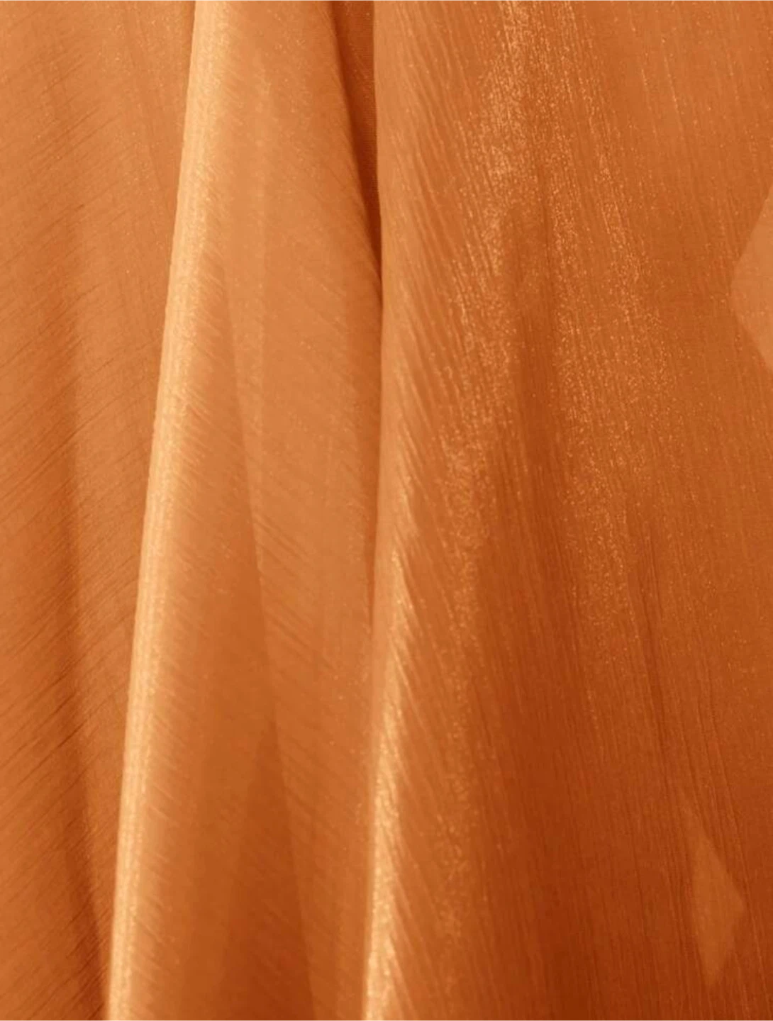 Orange Puff Sleeve Ruched Midi Dress - photo 5