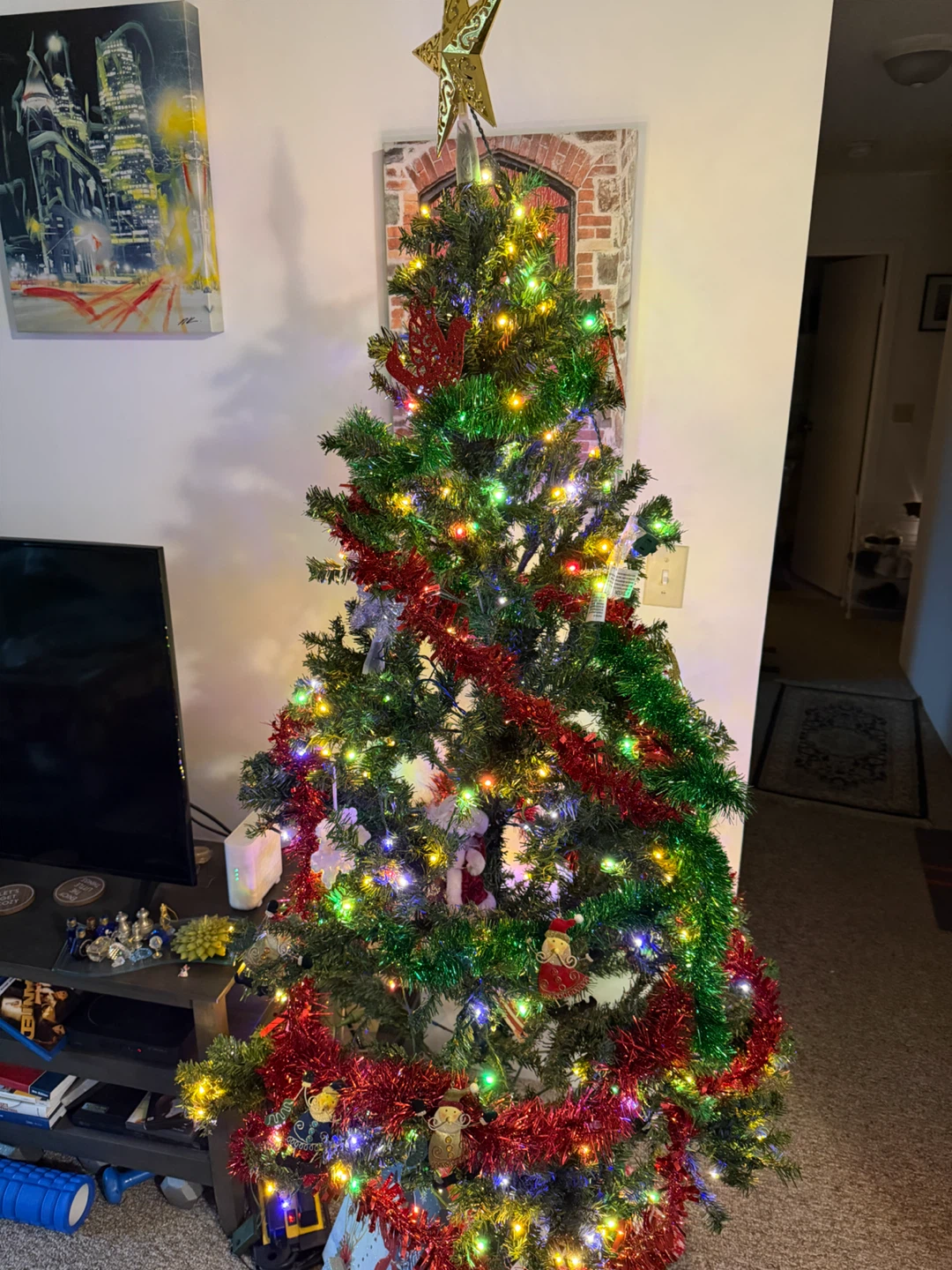 Decorated Artificial Christmas Tree