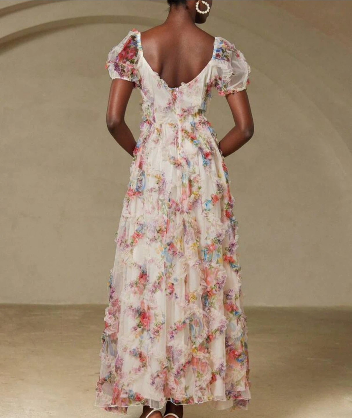 Floral Puff Sleeve Maxi Dress - photo 4